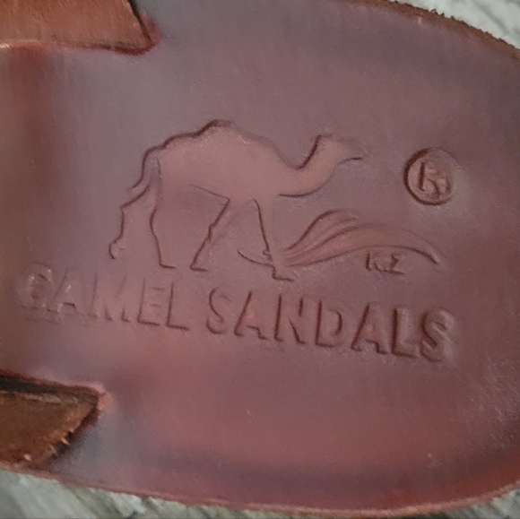 Camel Israel ATARA DAISY Handmade Leather Sandals Strappy Slip On Honey Brown - Picture 6 of 9